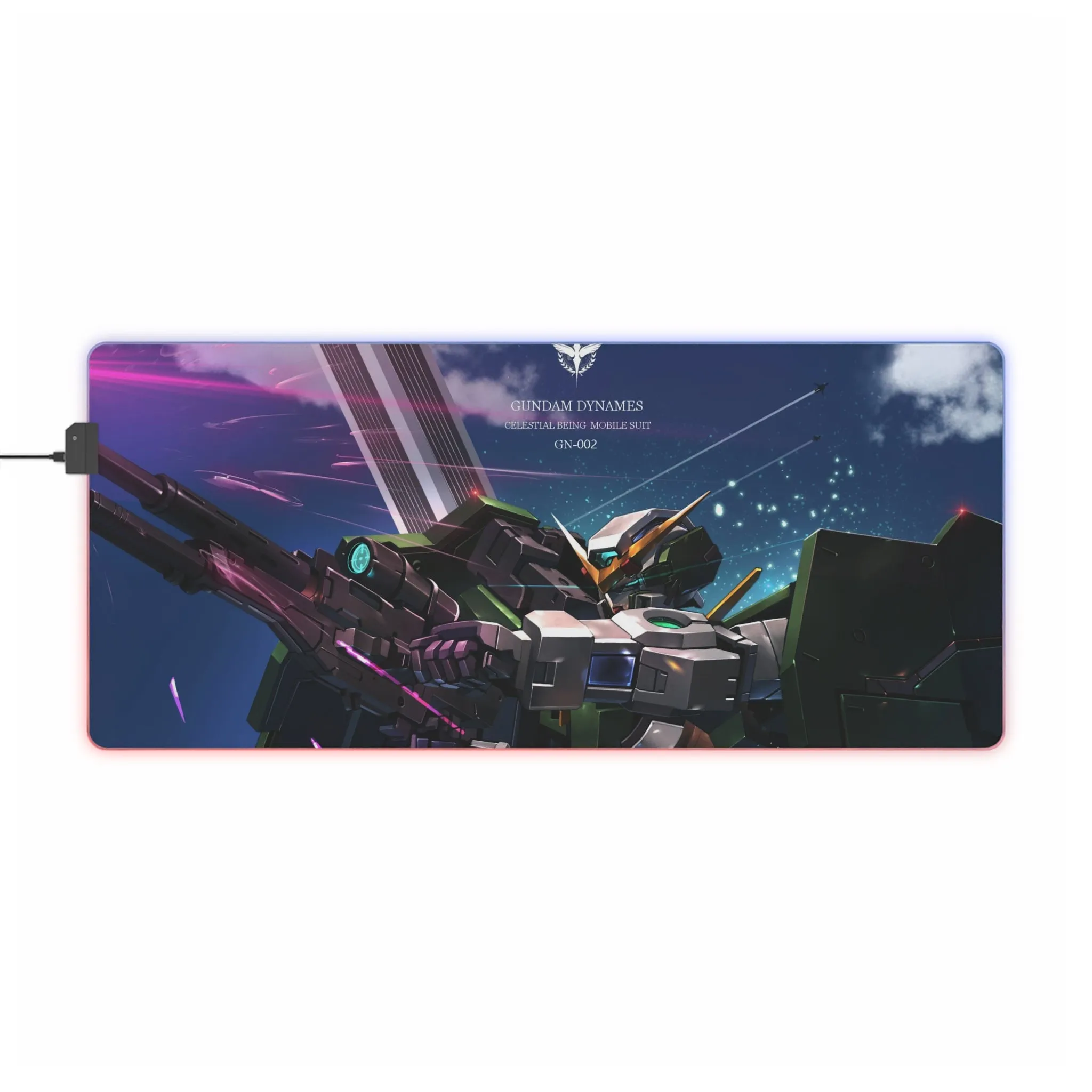 002 Gundam Dynames RGB LED Mouse Pad (Desk Mat)