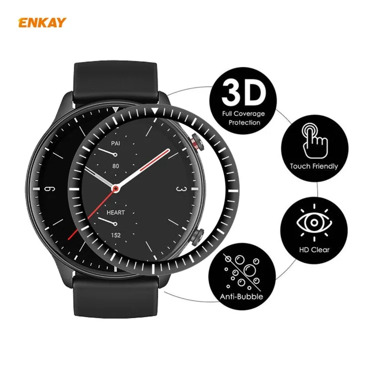 10 PCS For Amazfit GTR 2 ENKAY Hat-Prince 3D Full Screen Soft PC Edge   PMMA HD Screen Protector Film