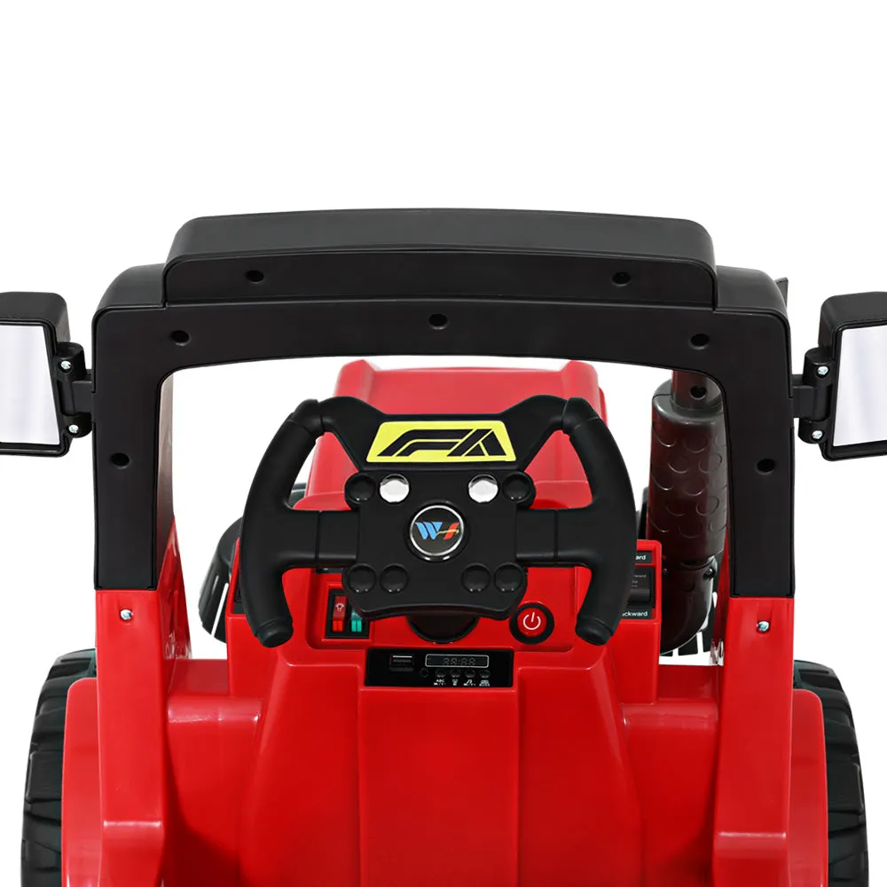 12V Red Kids Electric Ride On Sweeper Truck w/ Remote - Rigo