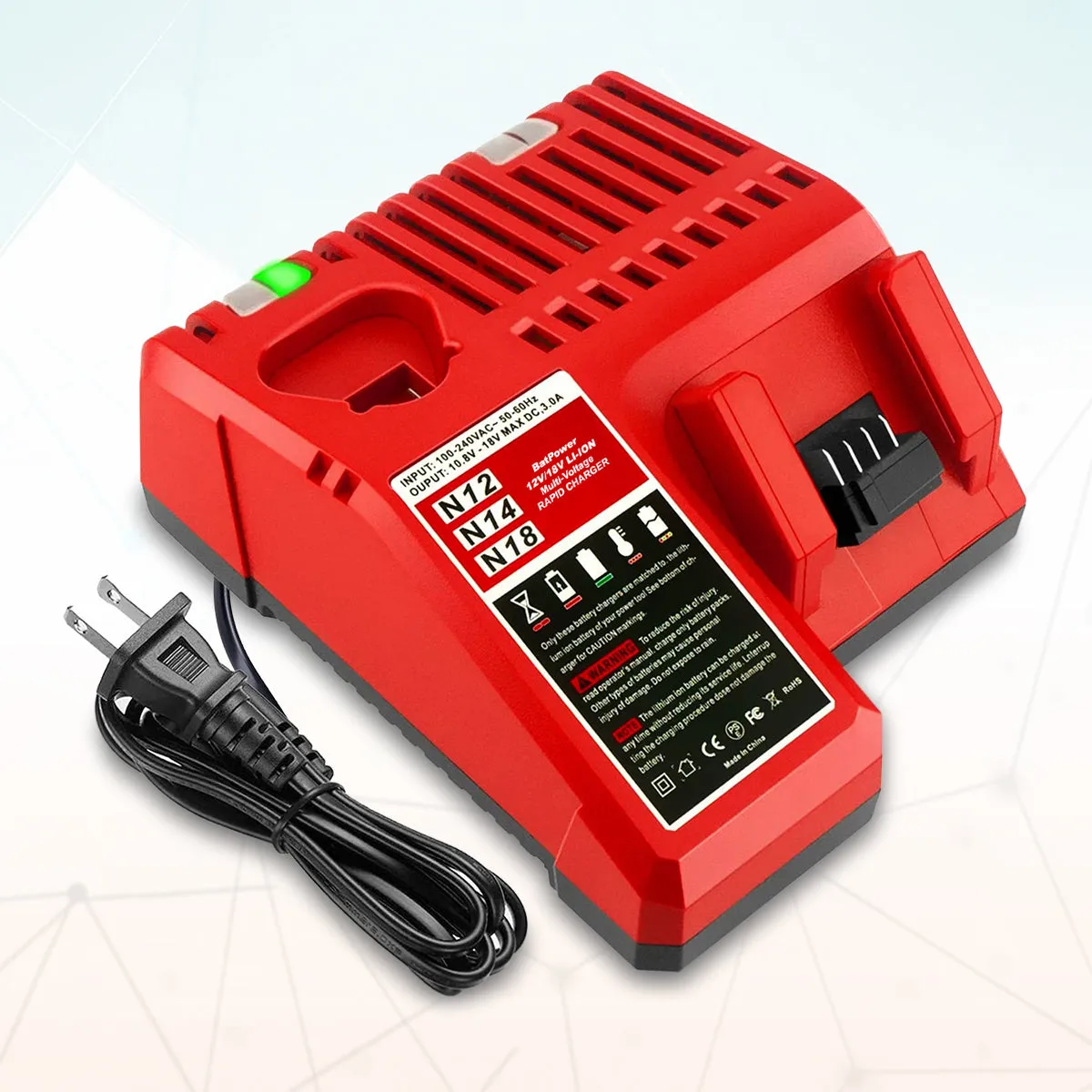 18V 4.0AH 48-11-1820 Compact Battery with Charger Combo for Milwaukee 18V M18 Battery and Charger 2.0 AH 1.5 Ah 3.0 Ah 18V Lithium Battery Charger Kit