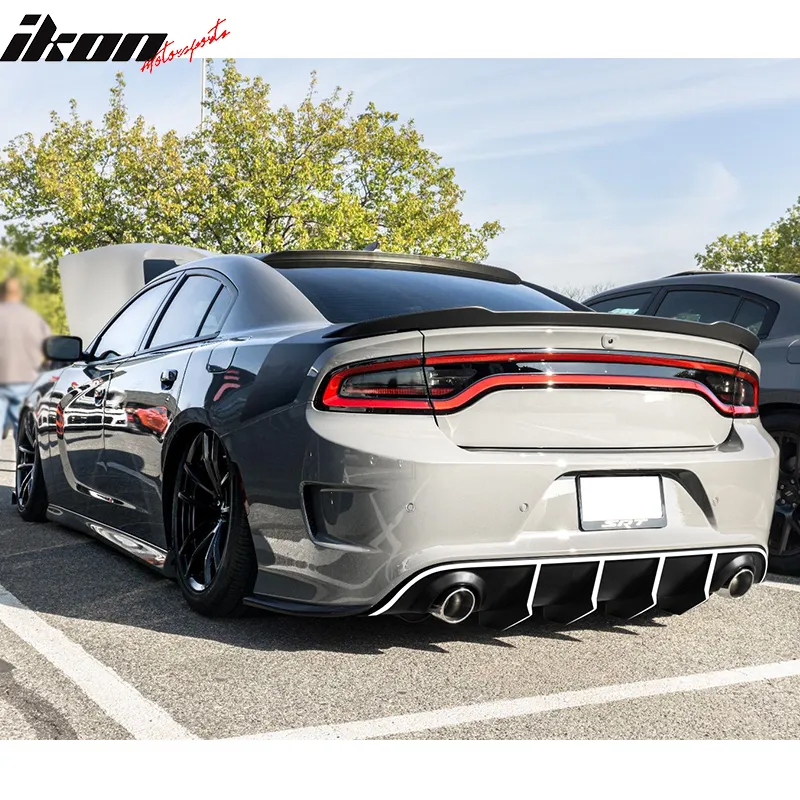 2015-2023 Dodge Charger Quad Exhaust Rear Diffuser w/ Reflective Tape