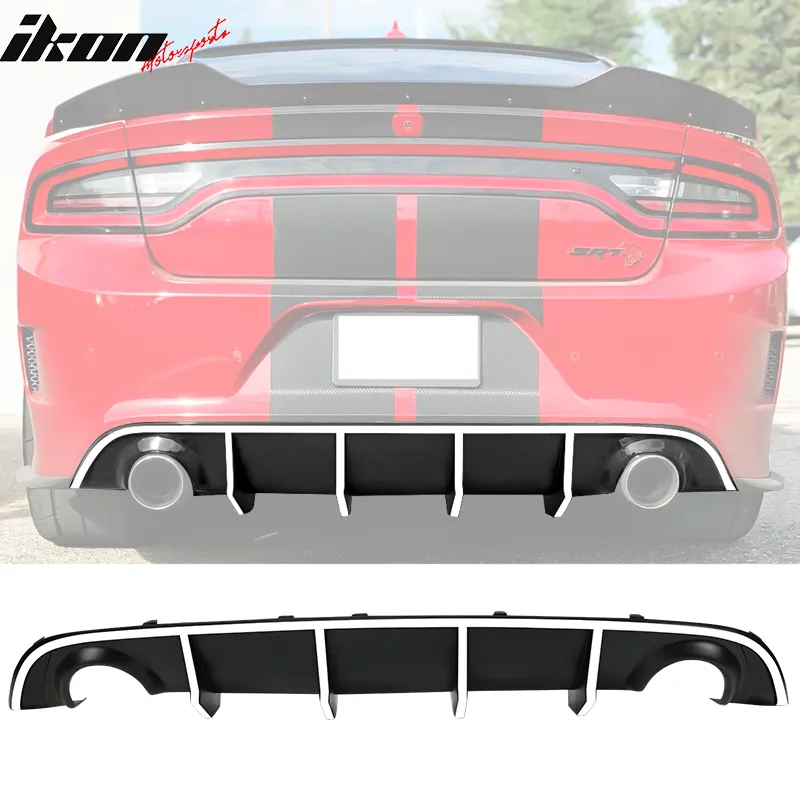 2015-2023 Dodge Charger Quad Exhaust Rear Diffuser w/ Reflective Tape