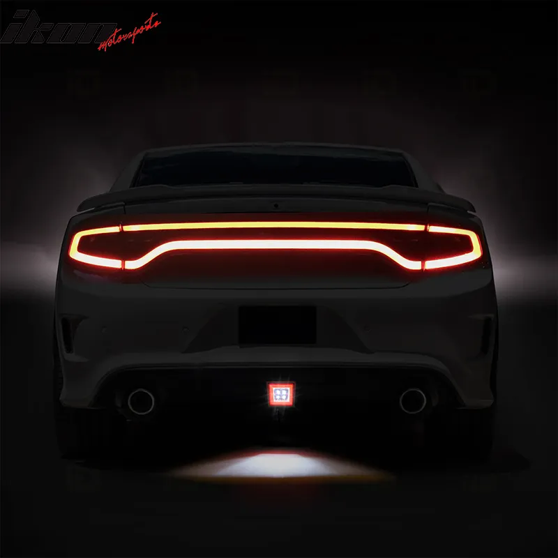 2015-2023 Dodge Charger SRT Rear Diffuser w/ LED Light CF Print