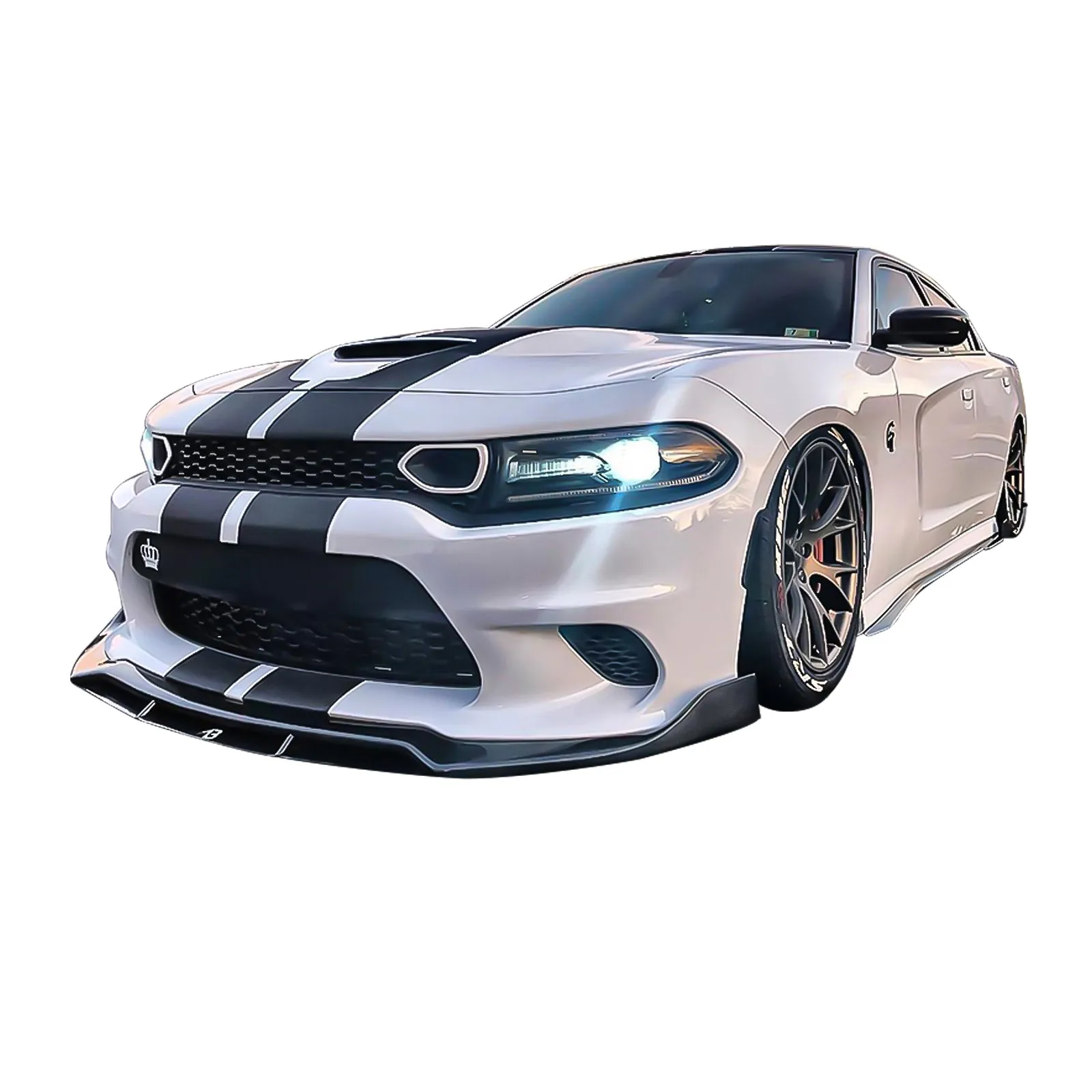 2015-2023 Dodge Charger SRT V2 Style Front Bumper Lip PP