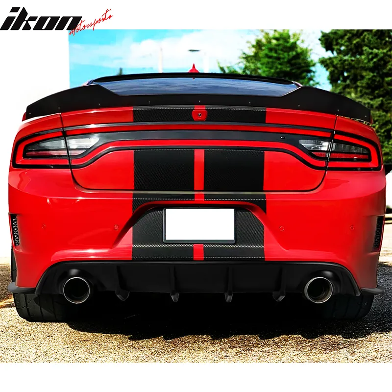 2015-2024 Dodge Charger SRT V2 Rear Diffuser with Reflective Tape PP