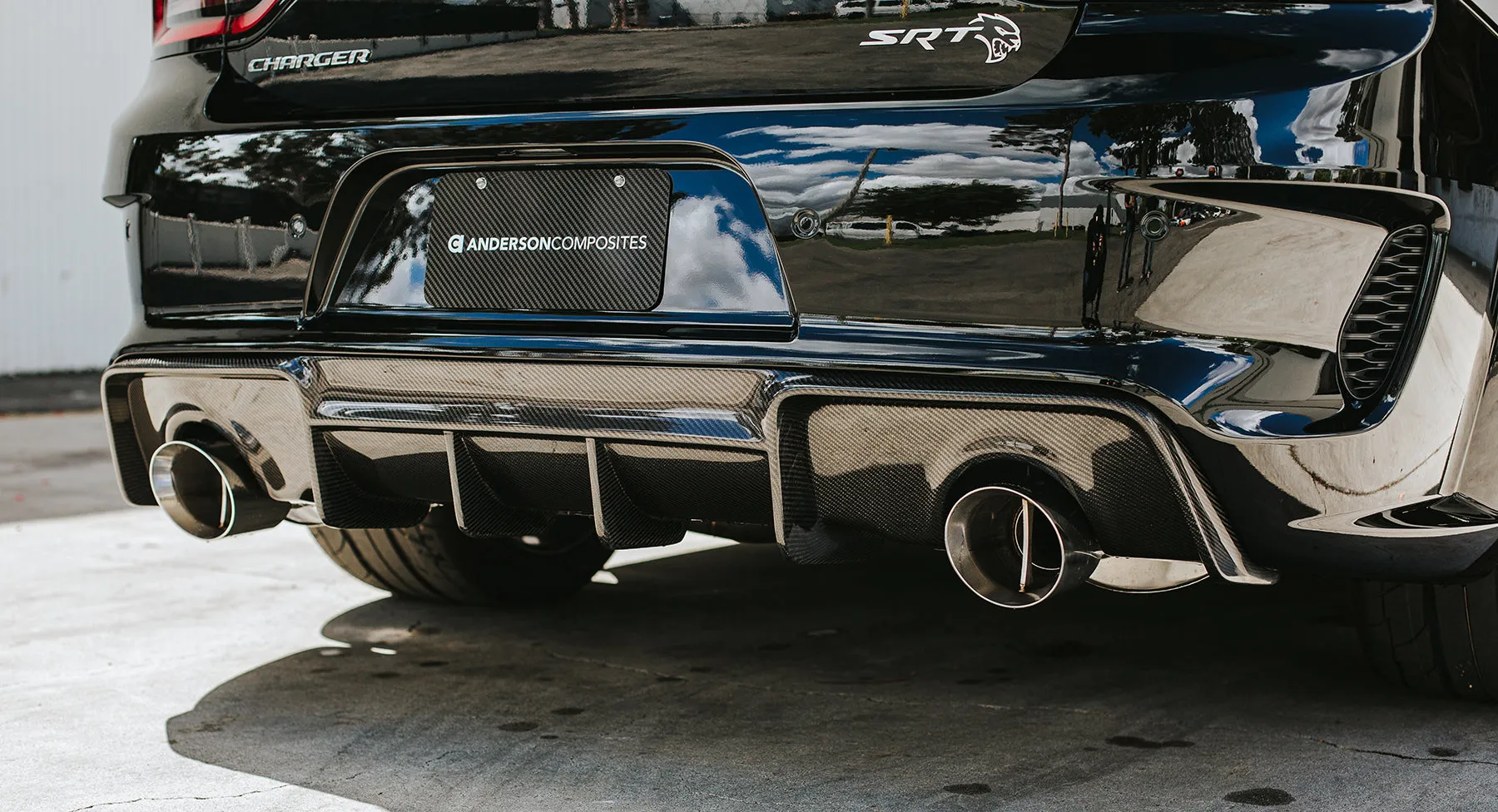 2020-2023 Dodge Charger Hellcat WideBody Carbon Fiber Rear Diffuser