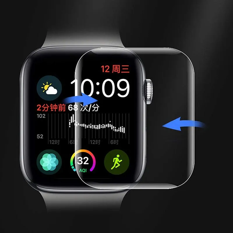 2PCS 9D Full Curved Soft Tempered Glass For Apple Watch