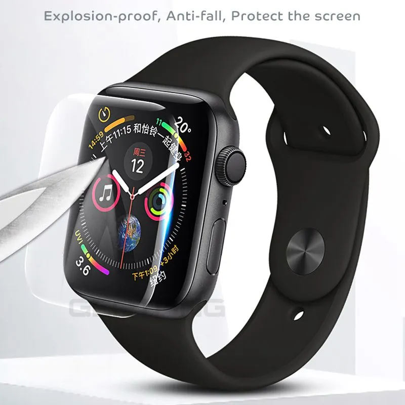 2PCS 9D Full Curved Soft Tempered Glass For Apple Watch