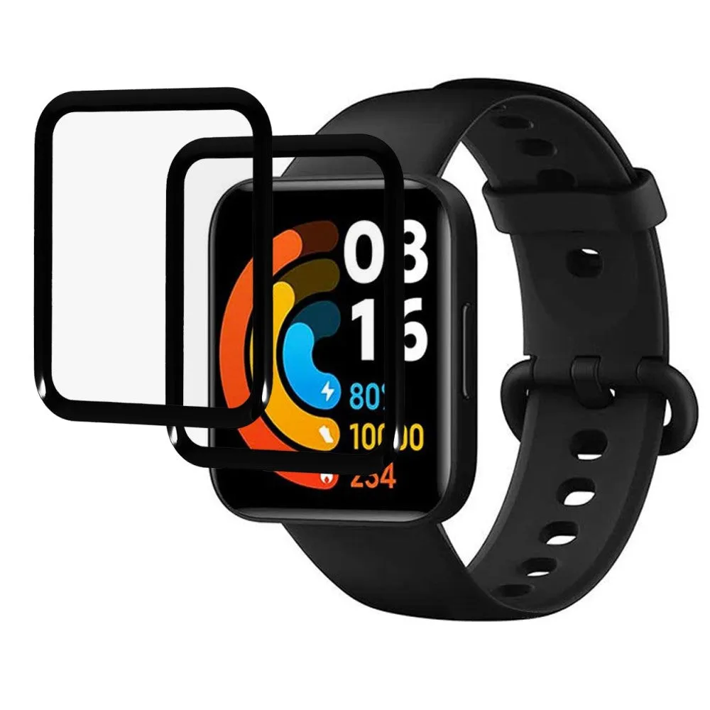 2Pcs Xiaomi Poco Watch HD PMMA curved screen protector