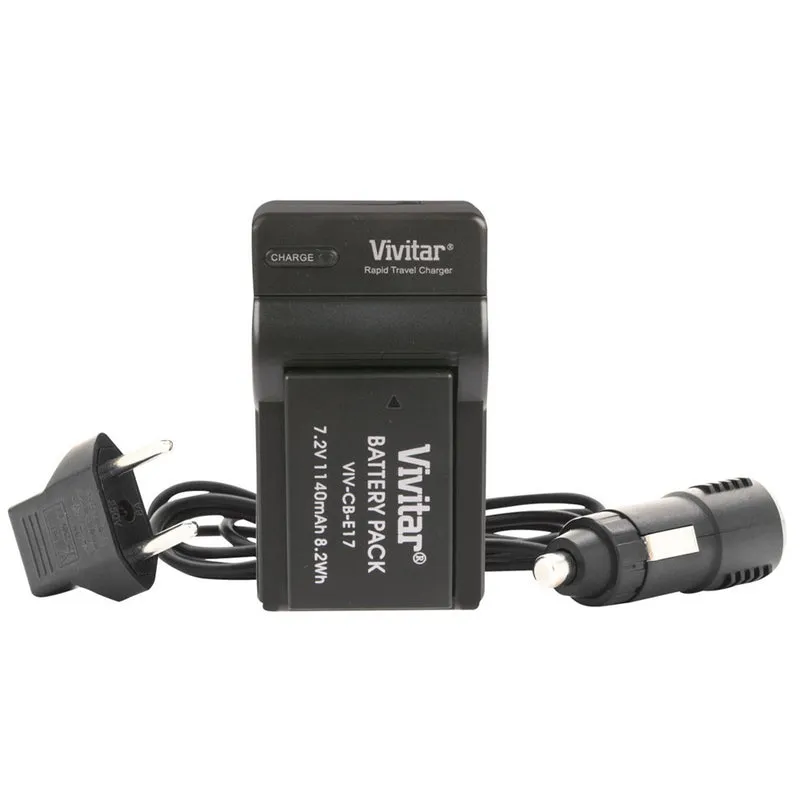 2x Vivitar LP E17 Replacement Battery and Charger Kit for LP E17 Battery Pack and LC E17 Charger for Canon EOS Rebel Digital Cameras