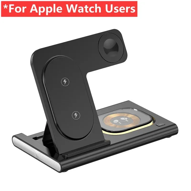 3 in 1 Wireless Charger Stand Pad For iPhone 15 14 13 12 Samsung S23 S22 Galaxy Watch 5 4 Active Buds Fast Charging Dock Station