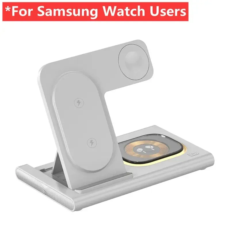 3 in 1 Wireless Charger Stand Pad For iPhone 15 14 13 12 Samsung S23 S22 Galaxy Watch 5 4 Active Buds Fast Charging Dock Station