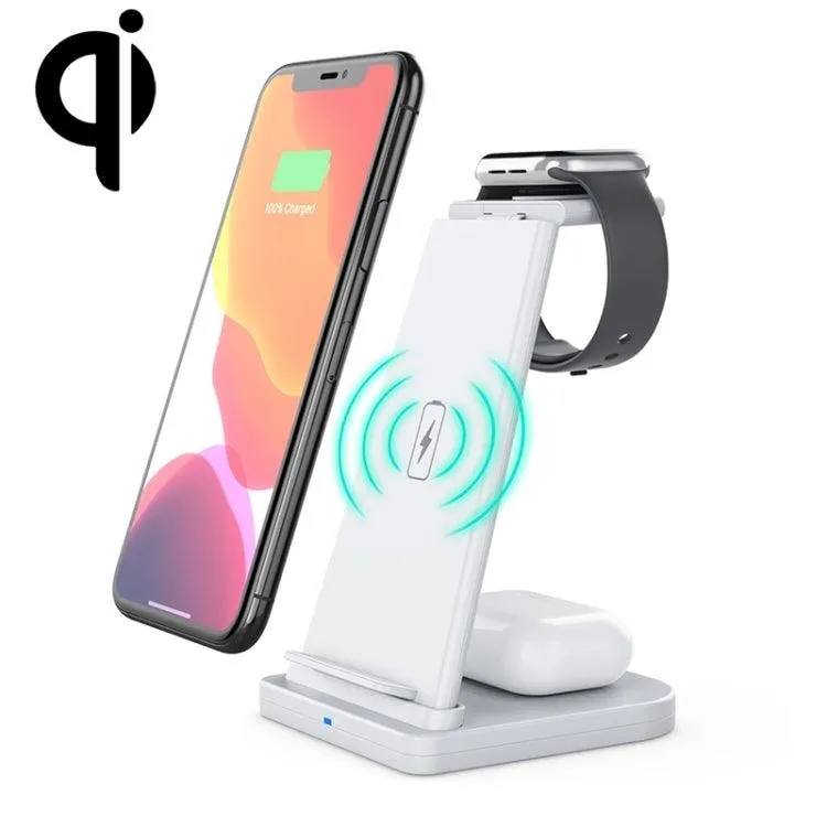 3-in-1 Wireless Charging Stand for iPhone, Apple Watch, and AirPods - Foldable Multi-Function Charger