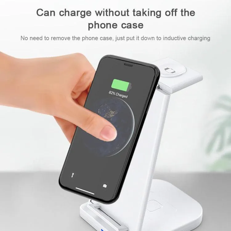 3-in-1 Wireless Charging Stand for iPhone, Apple Watch, and AirPods - Foldable Multi-Function Charger