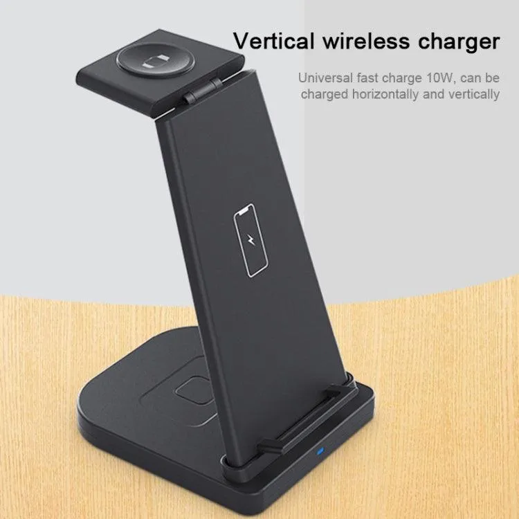 3-in-1 Wireless Charging Stand for iPhone, Apple Watch, and AirPods - Foldable Multi-Function Charger