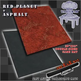 30x22" Dbl Sided 'Red Planet'   'Asphalt' F.A.T. Mat Gaming Mat