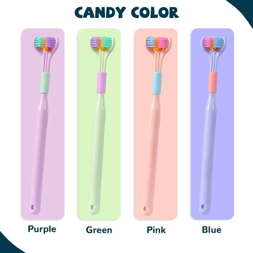 3D Stereo Three-Sided Soft Hair Toothbrushfor