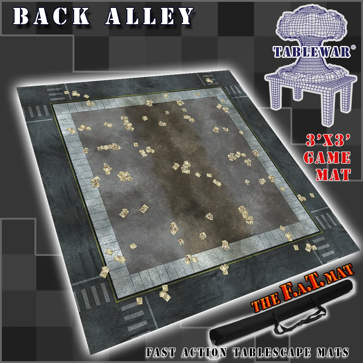 3x3 'Back Alley' F.A.T. Mat Gaming Mat