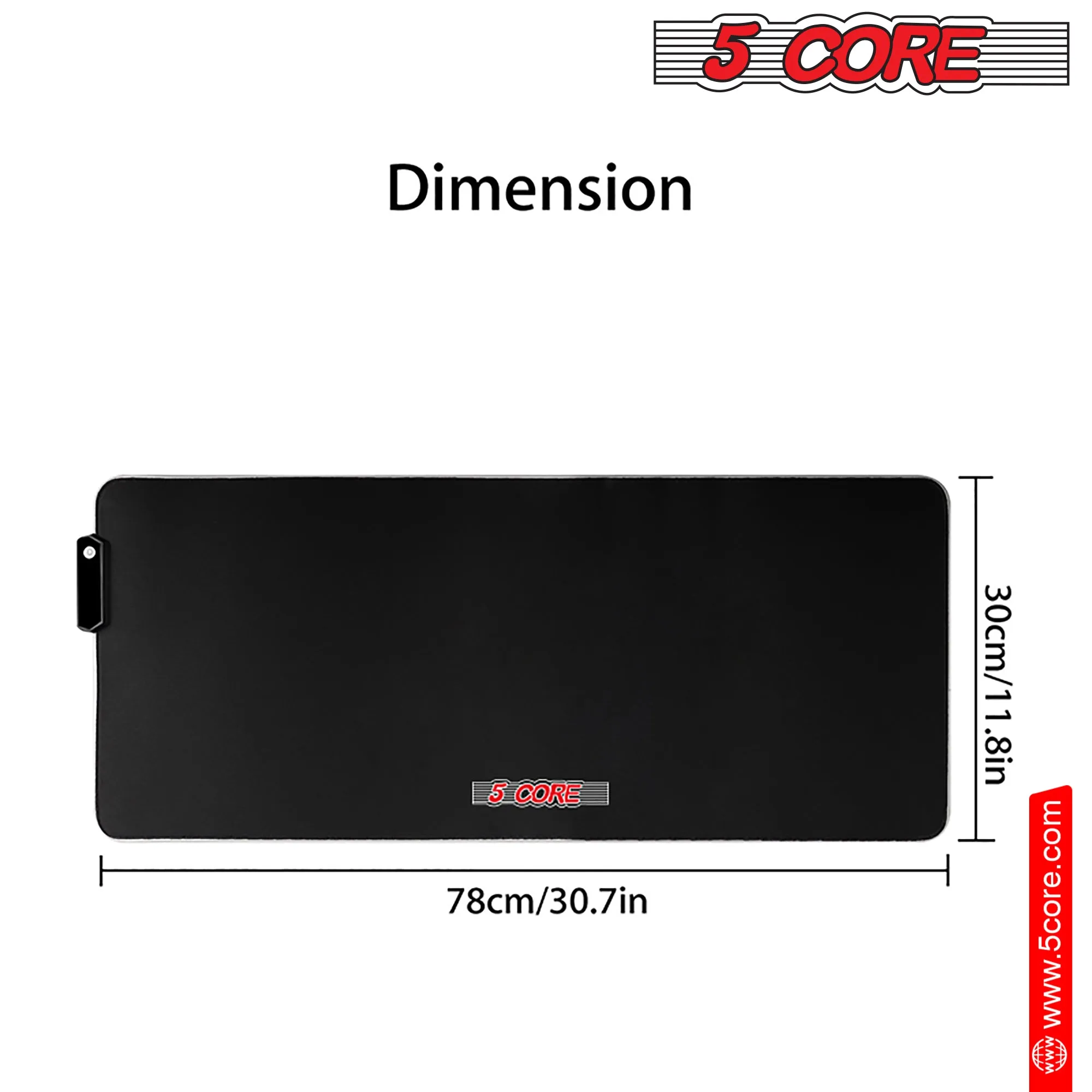 5Core RGB Soft Padded Gaming Mouse Pad