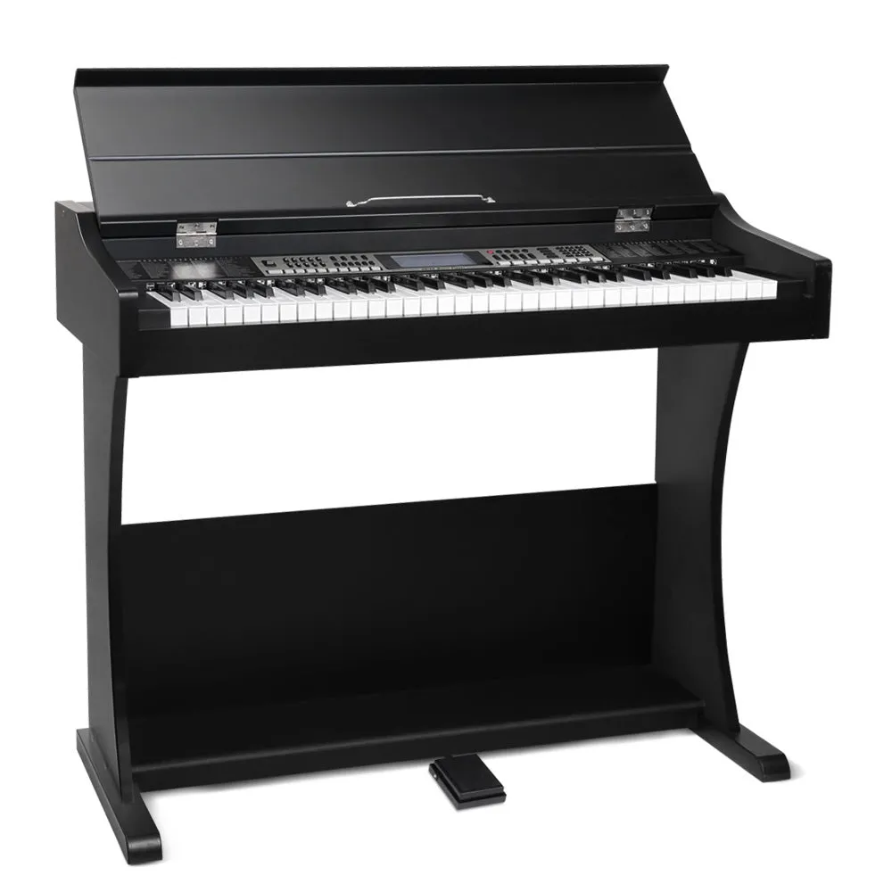 61-Key Touch-Sensitive Electronic Piano with LCD Display - Alpha