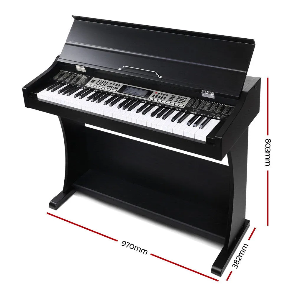 61-Key Touch-Sensitive Electronic Piano with LCD Display - Alpha