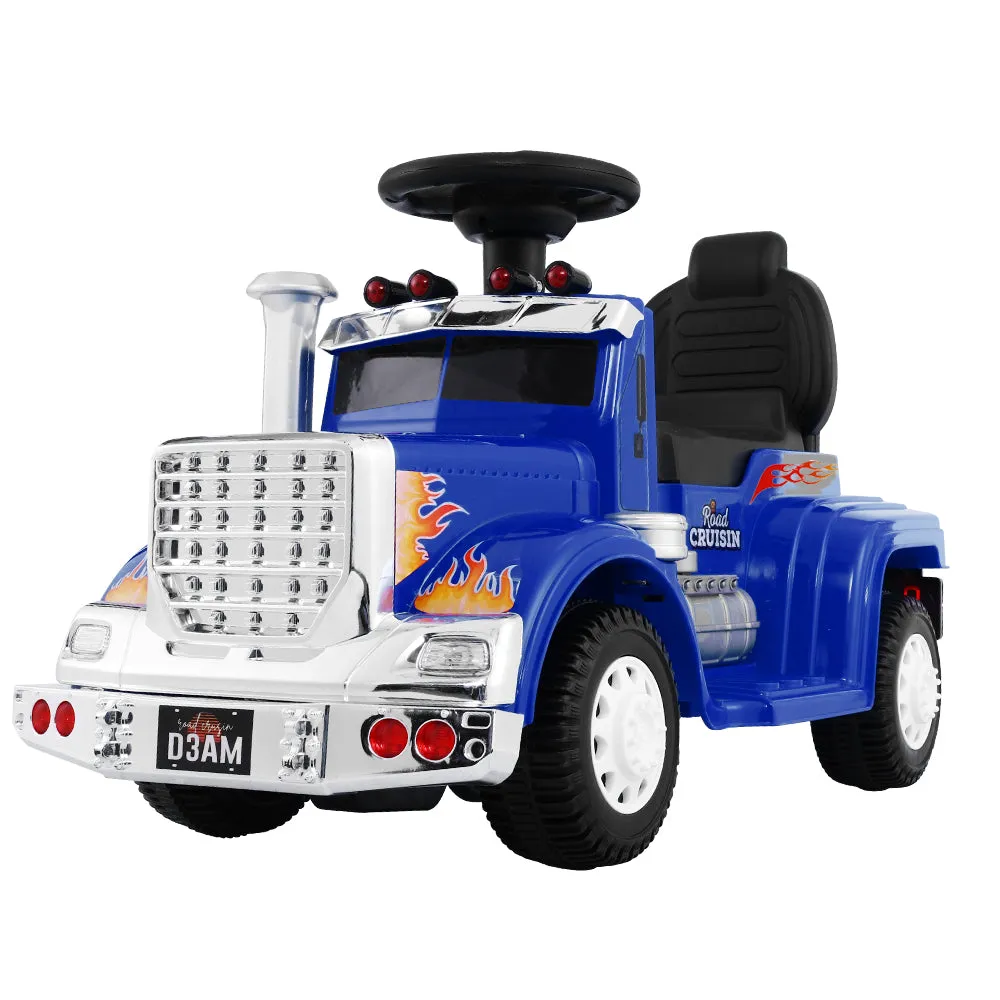 6V Blue Kids Ride On Truck Motorcycle w/Music - Rigo