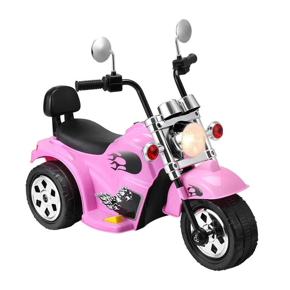 6V Pink Kids Ride On Motorcycle with Music, Lights - Rigo