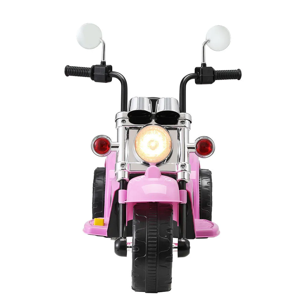 6V Pink Kids Ride On Motorcycle with Music, Lights - Rigo