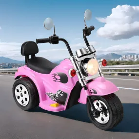 6V Pink Kids Ride On Motorcycle with Music, Lights - Rigo