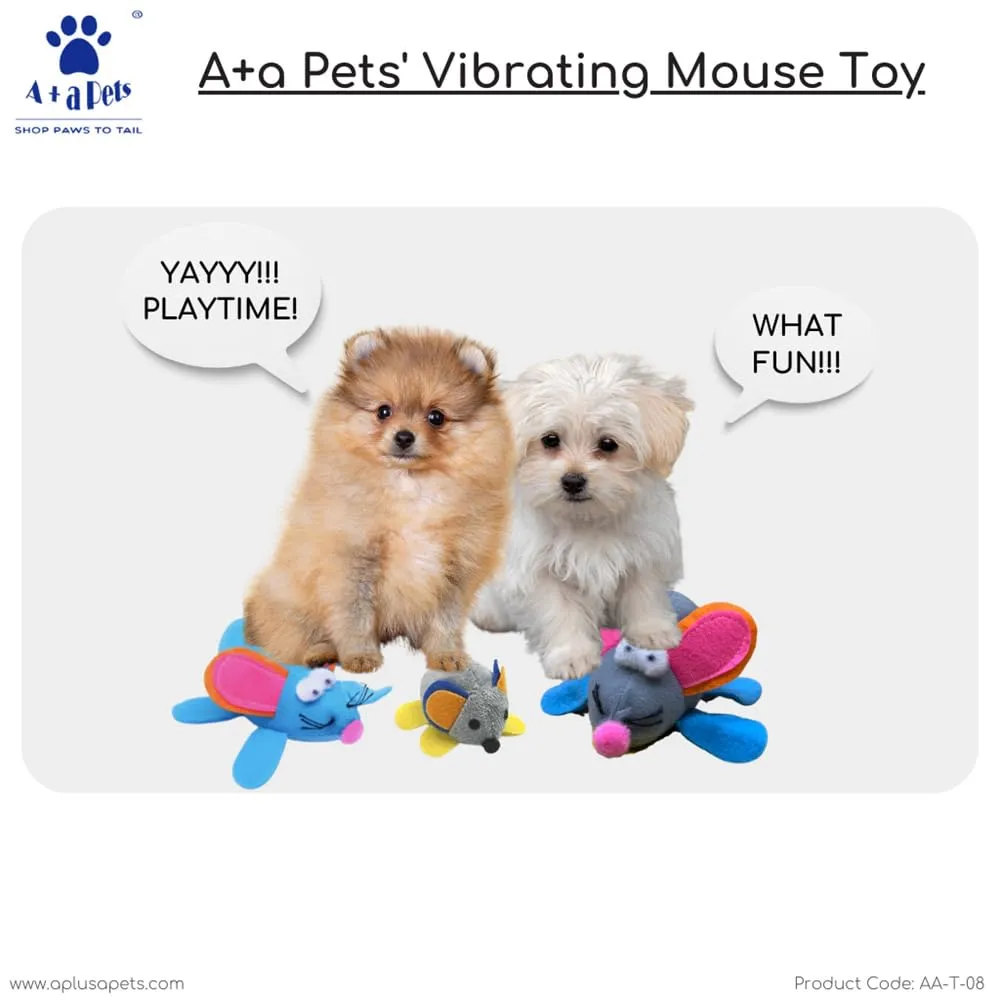 A a Pets' Vibrating Soft Running Mouse Pet Toy (Blue)