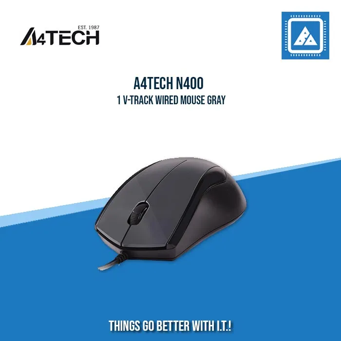 A4TECH N400-1 V-TRACK WIRED MOUSE GRAY