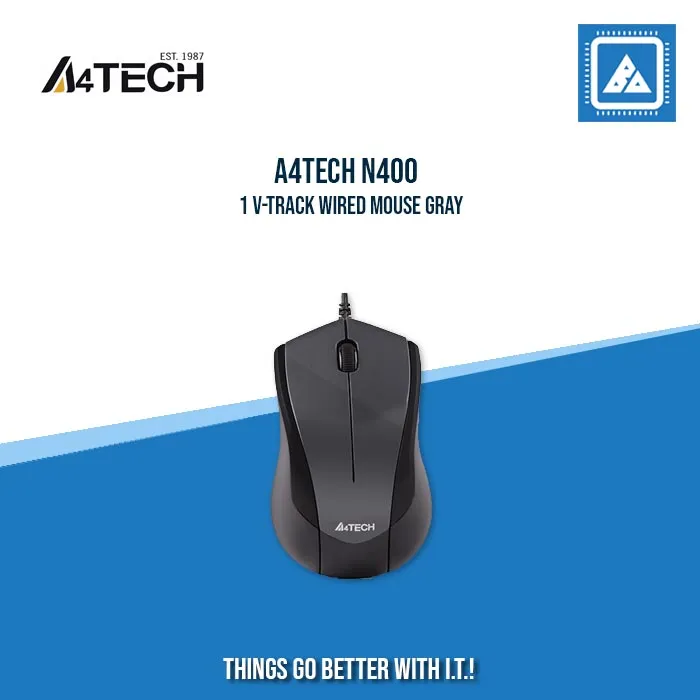 A4TECH N400-1 V-TRACK WIRED MOUSE GRAY