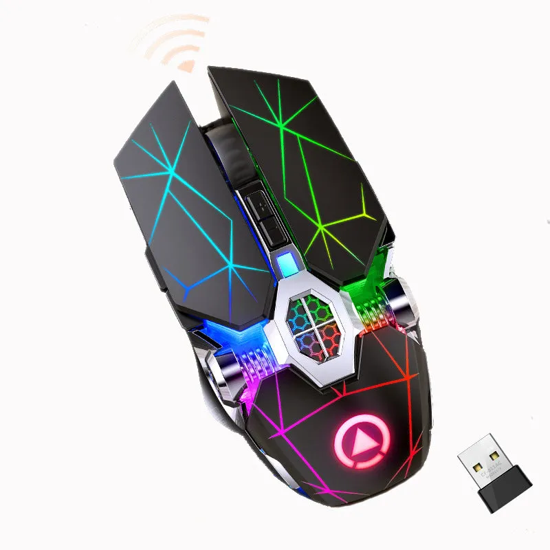 A7 Wireless LED Backlit Rechargeable Gaming Mouse 2.4GHZ RGB