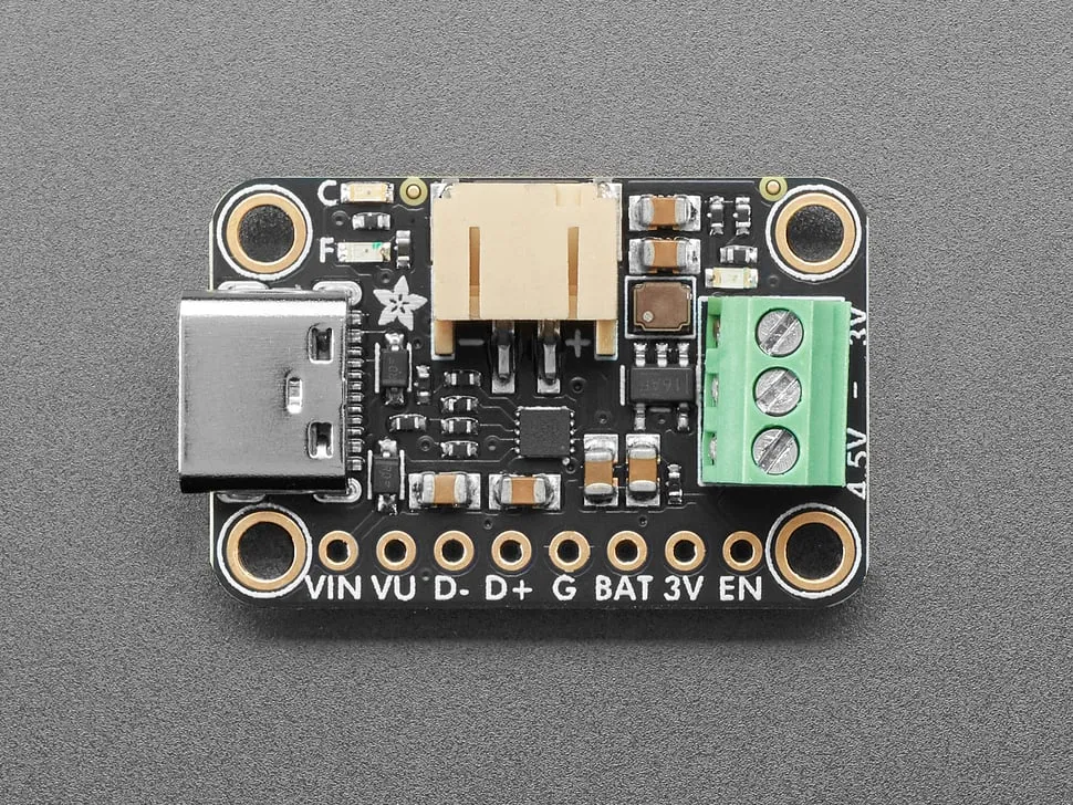 Adafruit bq25185 USB / DC / Solar Charger with 3.3V Buck Board