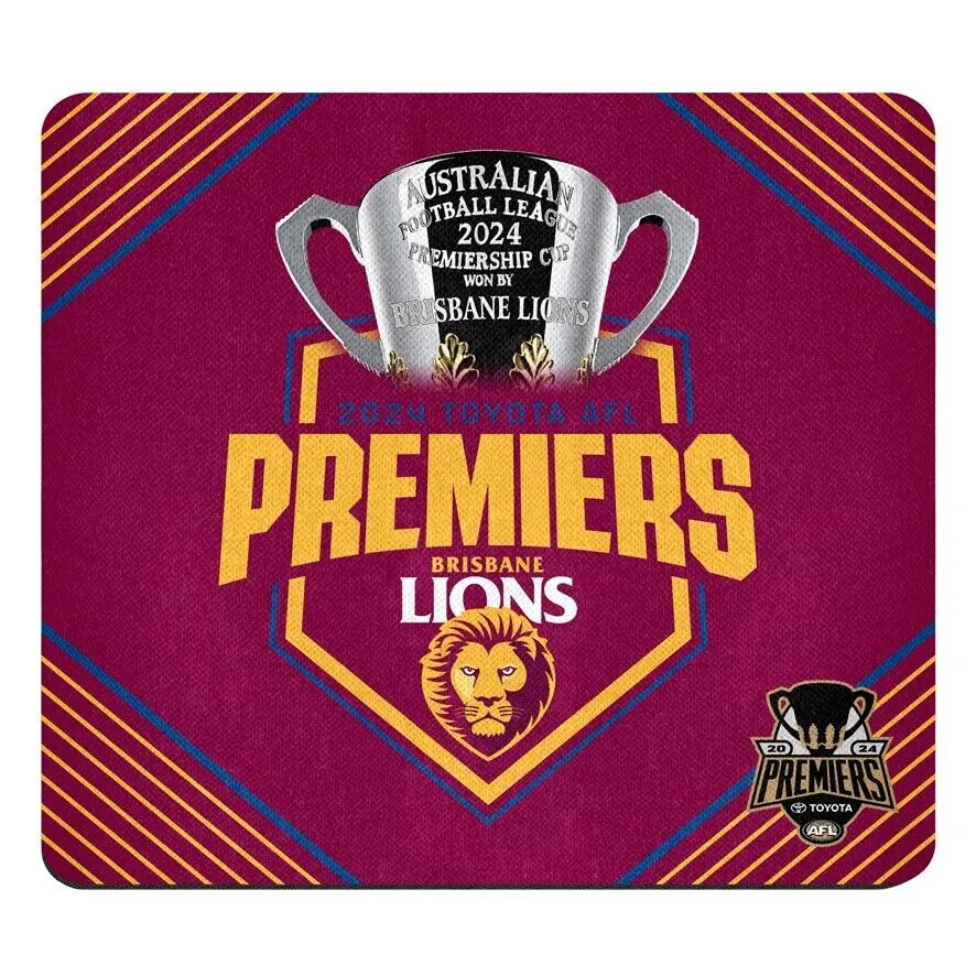 AFL 2024 PREMIERS MOUSE PAD MAT - BRISBANE LIONS - ETA OCT 2024 - PH1