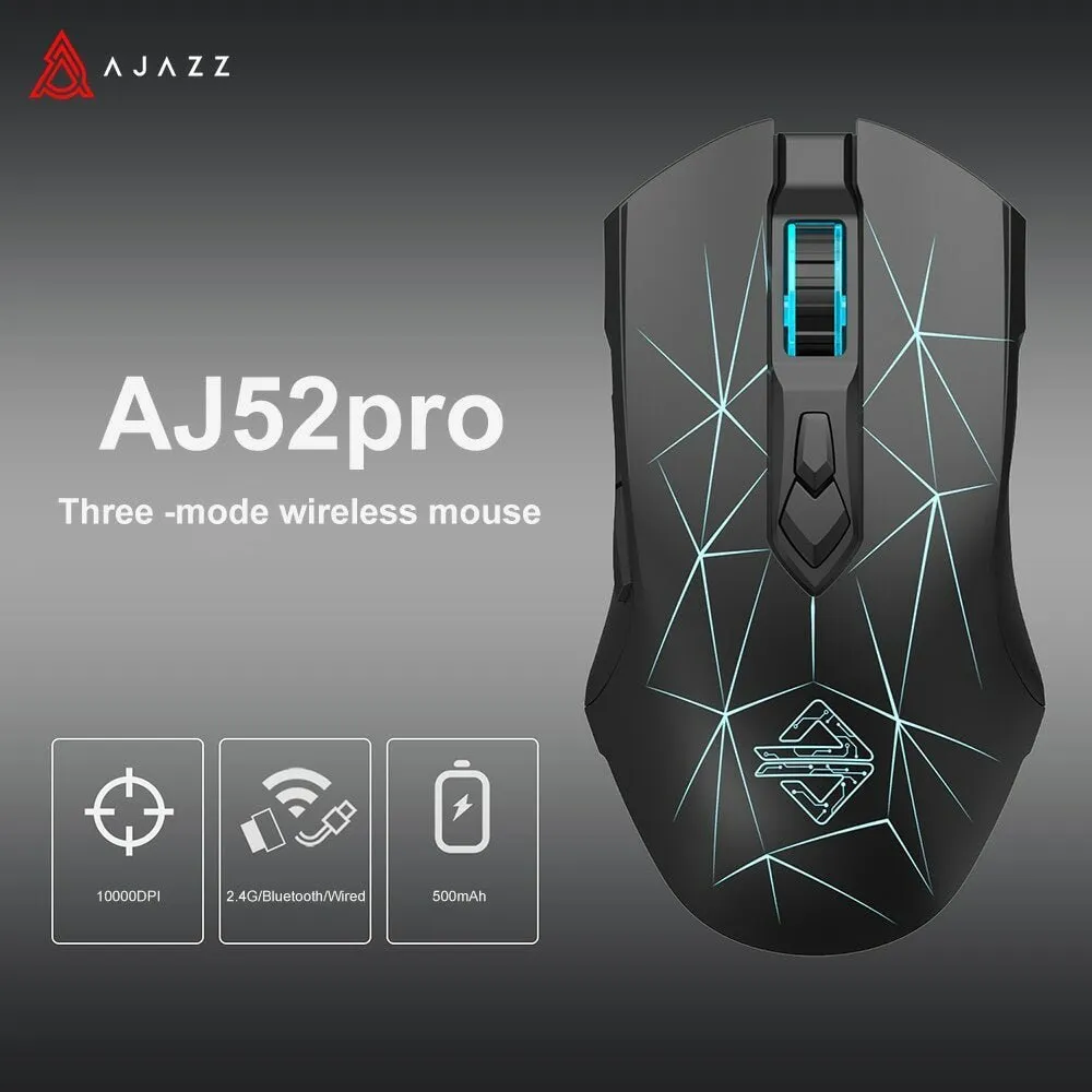 Ajazz AJ52 Pro Black wired&wireless Gaming Mouse RGB