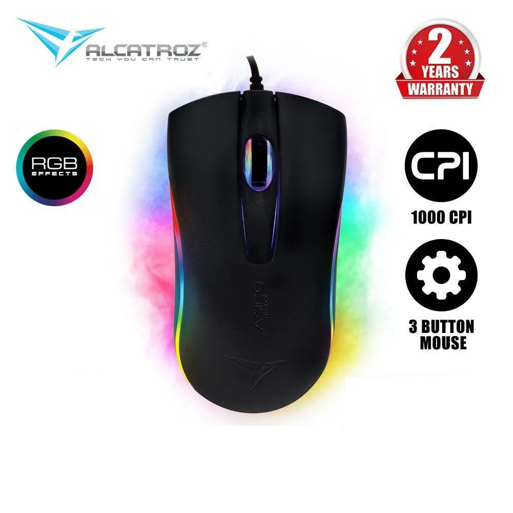 Alcatroz Asic 9 RGB FX Hi-Definition USB Wired Mouse