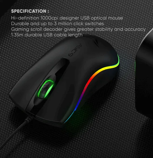 Alcatroz Asic 9 RGB FX Hi-Definition USB Wired Mouse