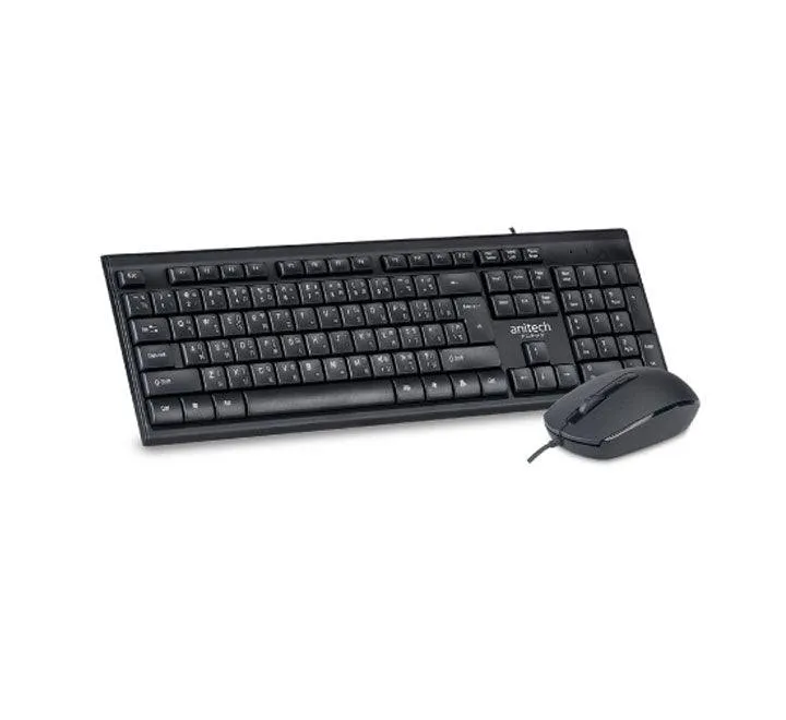 Anitech PA805 Wired Keyboard and Mouse Combo (Black)