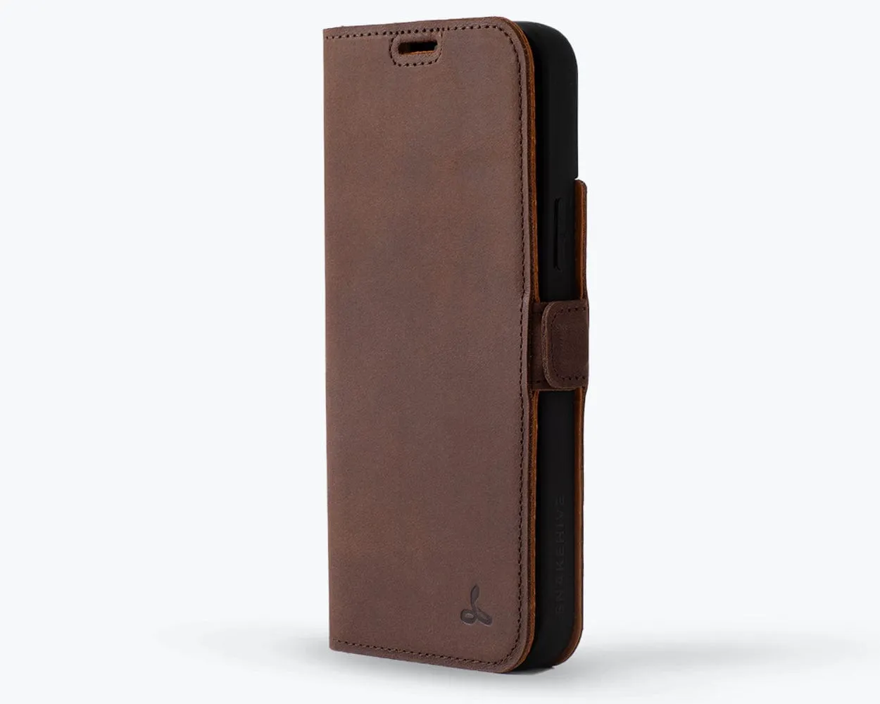 Apple iPhone 15 Plus - Vintage Leather Wallet (Side Clasp)