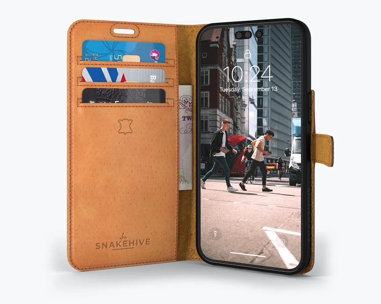 Apple iPhone 15 Pro - Vintage Leather Wallet