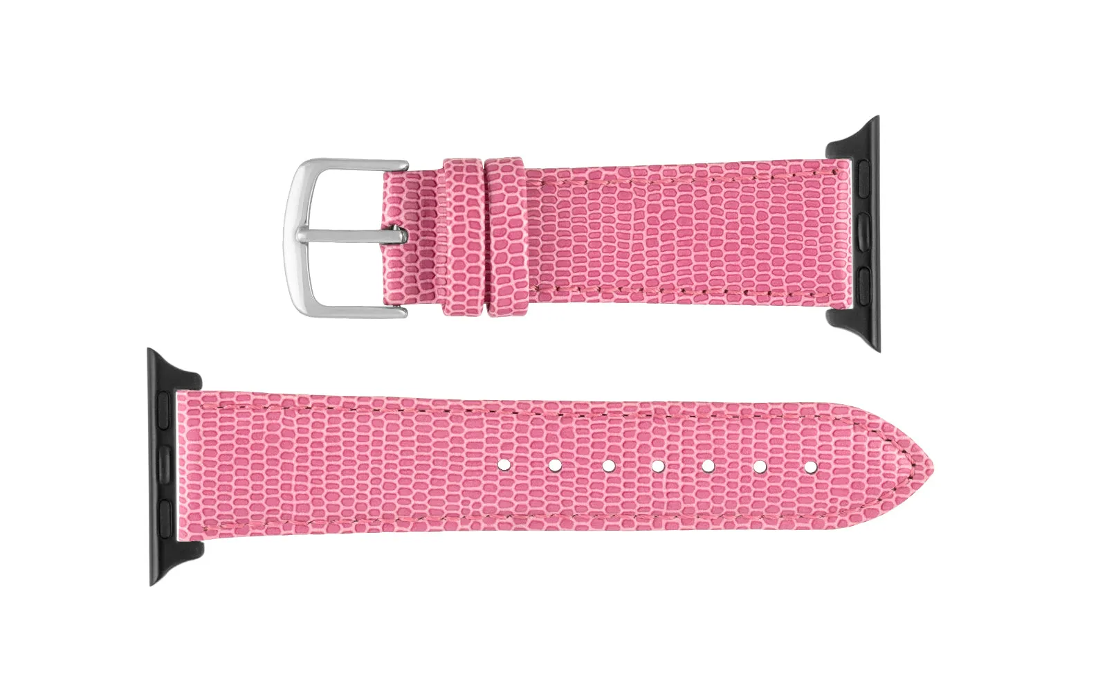 Apple Watch 38/40/41mm Strap - Women's Pink Lizard Grain Leather