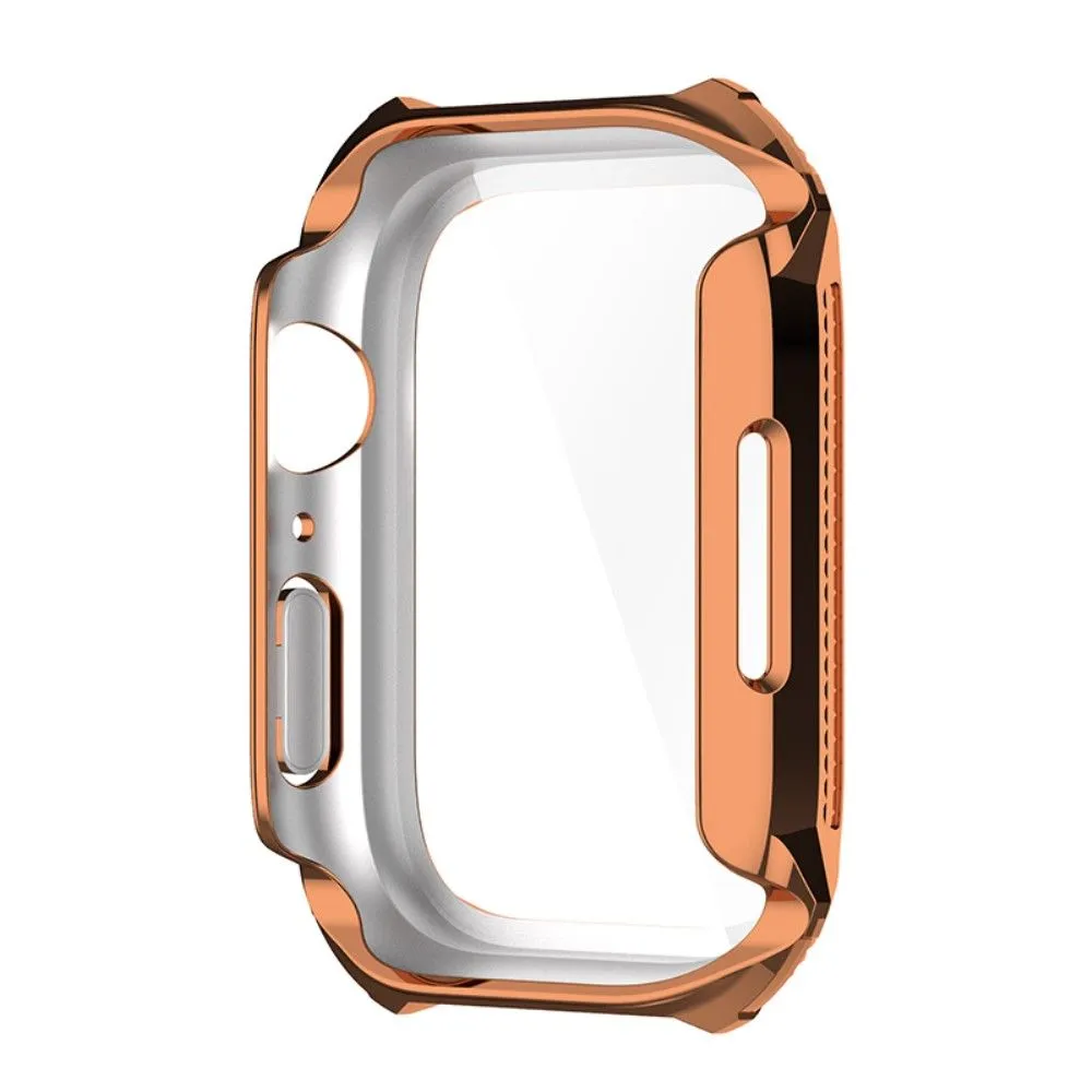 Apple Watch (41mm) rhinestone protective cover with tempered glass - Rose Gold