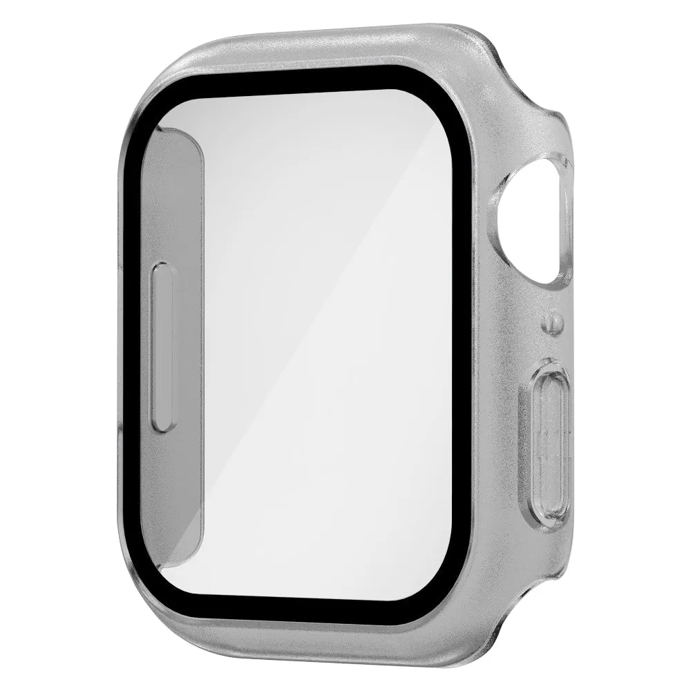 Apple Watch (41mm) rubberized hard cover with tempered glass screen protector - Transparent