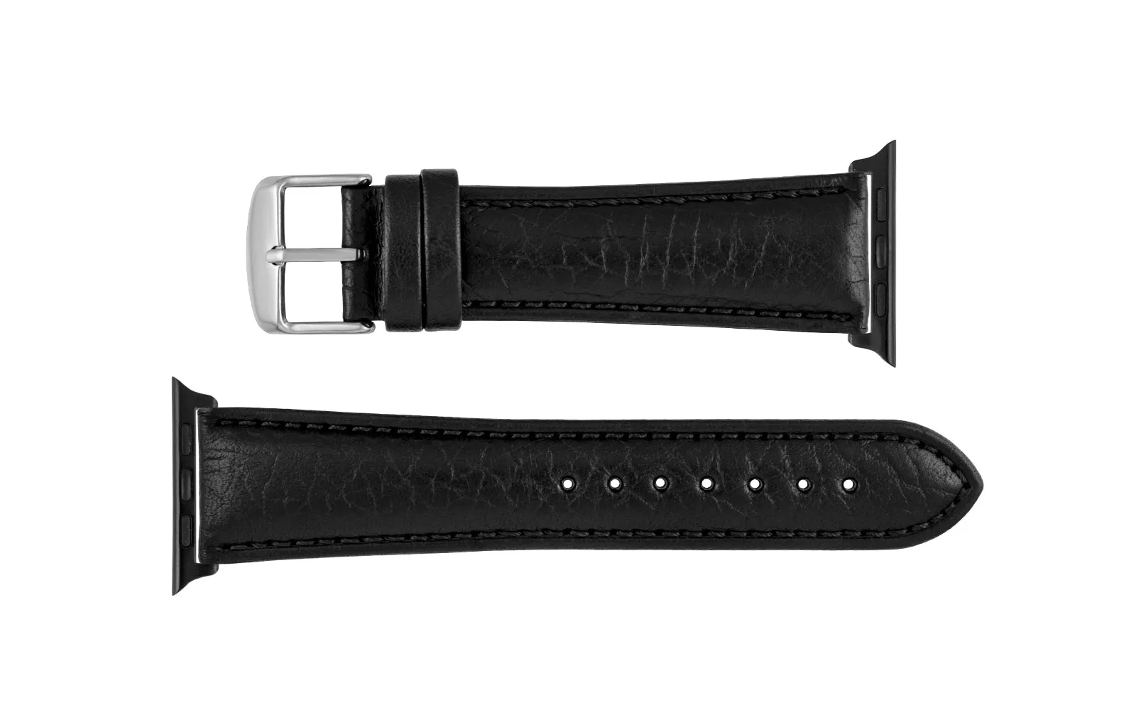 Apple Watch 42/44/45mm Strap - Black Genuine Leather