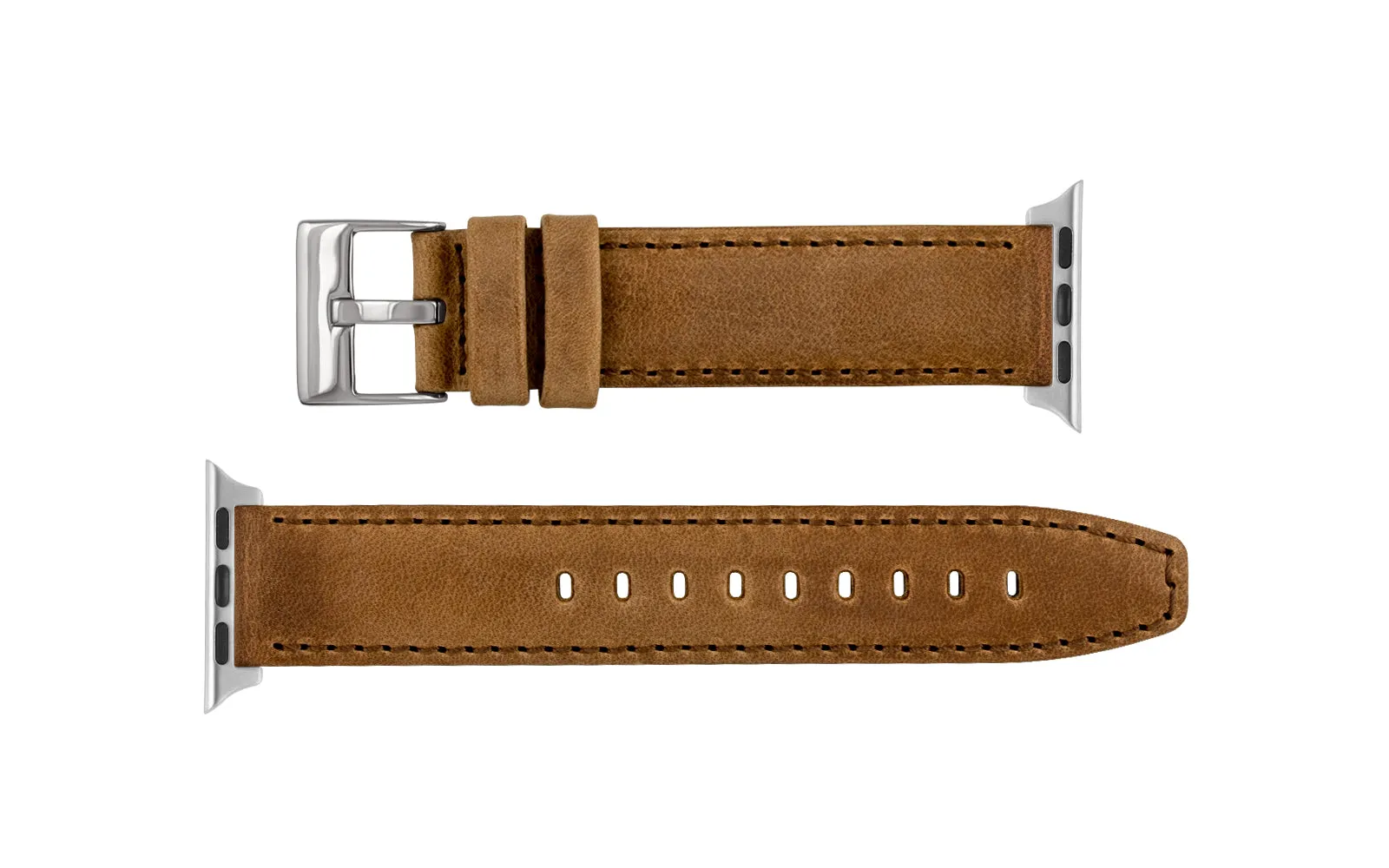 Apple Watch 42/44/45mm Strap - Tan Crazy Horse Saddle Leather