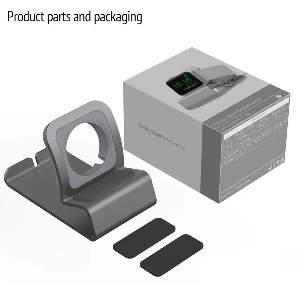 Apple Watch (45mm) T025 aluminum charging dock - Dark Grey