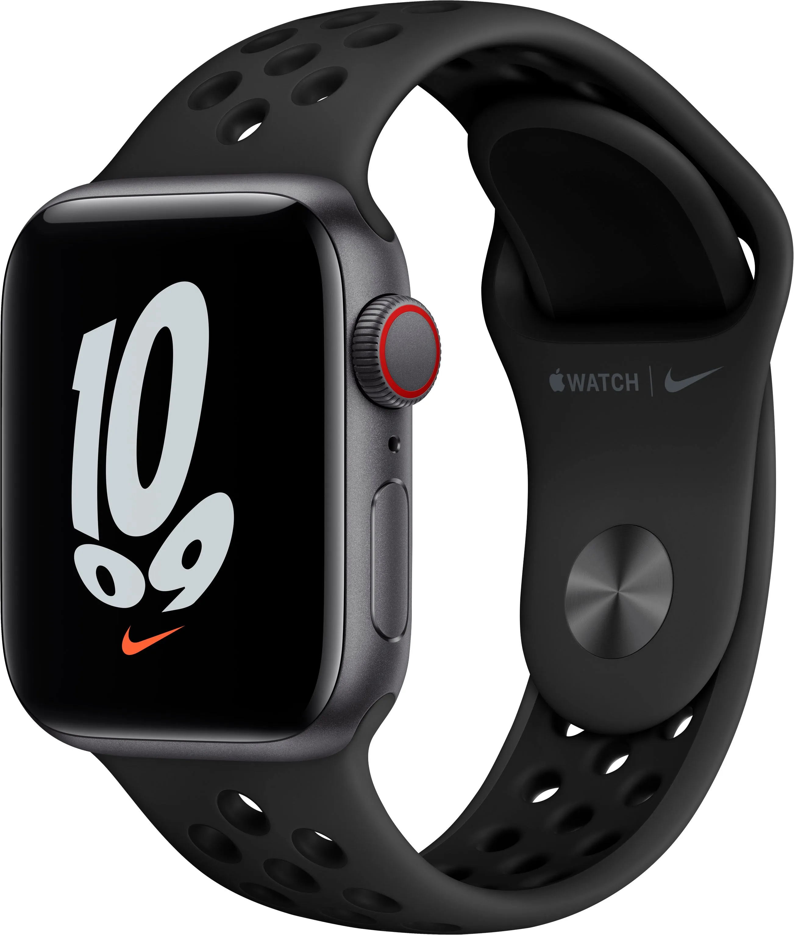 Apple Watch Nike SE 44 mm (GPS CELLULAR)  Space Gray Aluminum Case With Anthracite Sport Band  (MKRX3LL/A)