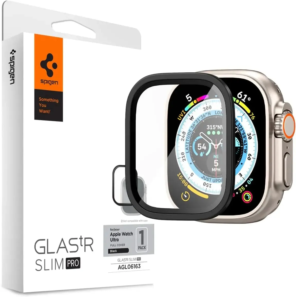 Apple Watch Screen Protector Series Ultra 2/1 (49mm) Full Cover Glas.tR Slim Pro