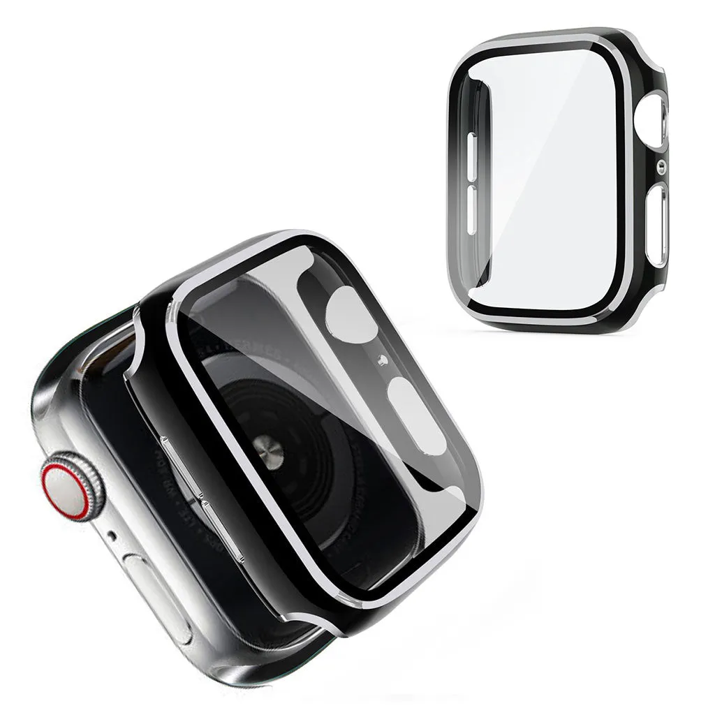 Apple Watch Series 3/2/1 38mm cool frame with tempered glass - Black / Silver